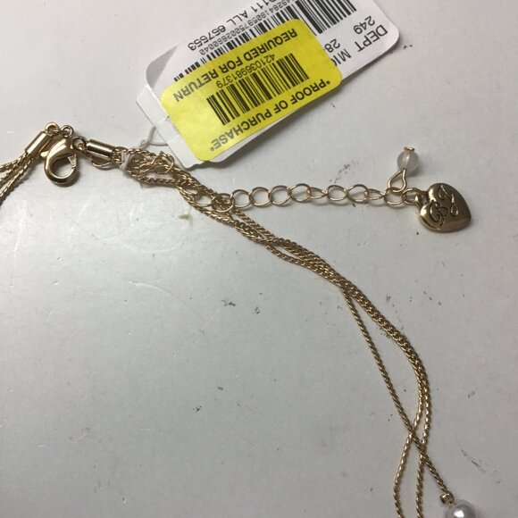 Betsey Johnson New 3-Tier Snowflake and Pearls Necklace - Picture 6 of 6